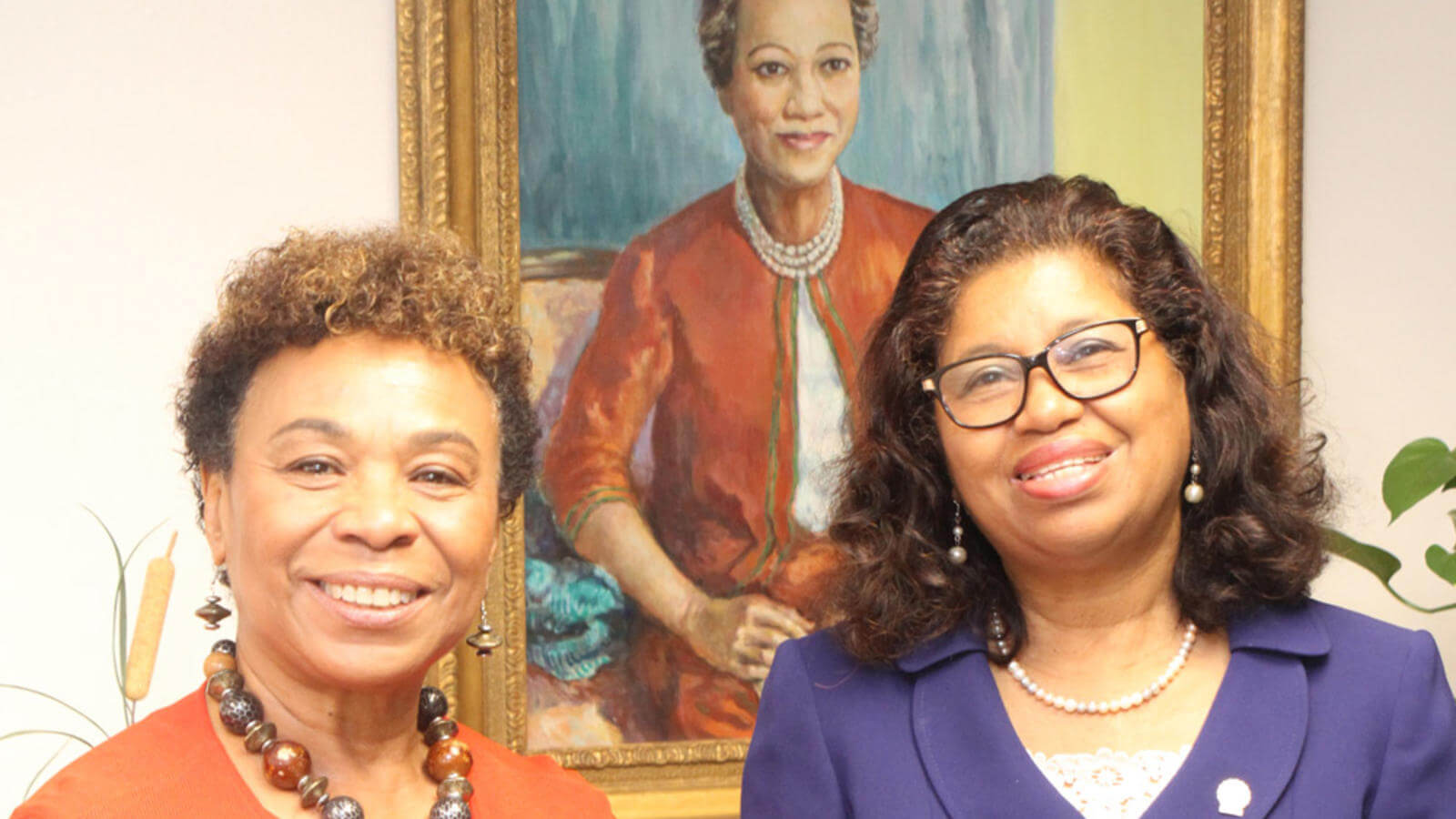 image of Barbara Lee and Dean Crewe taking a picture together